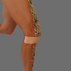 Биомеханический тейп Dynamic Tape 5 см х 5 м бежевый с бежевым тату